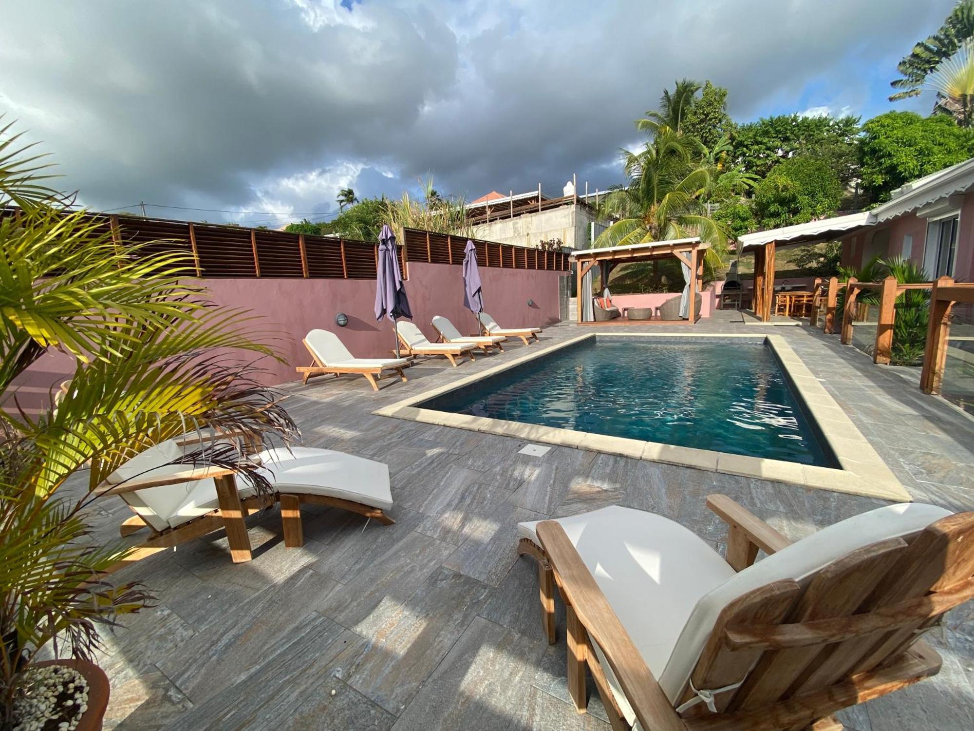 Villa Avec Piscine, Vue Sur Mer, Rocher Du Diamant Sainte-Luce Luaran gambar